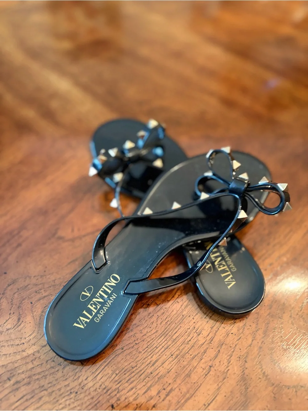 Valentino Black Rockstud Sandals - NWOT Authentication Cert Inc. See Sizing Note